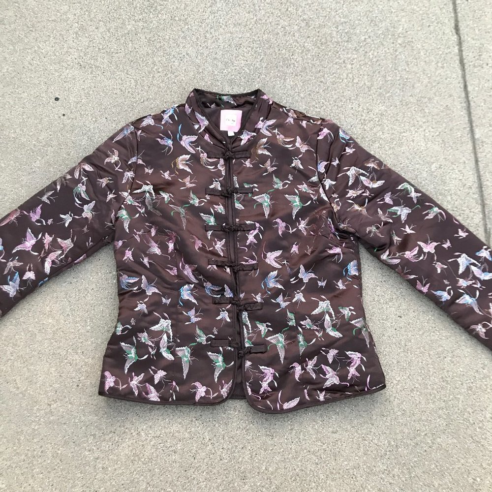 Vintage Old Navy brown oriental jacket